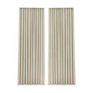 Rideau occultant moderne personnalisable noir, or et crème pour chambre à coucher, salon, balcon et fenêtre en baie - Product Image 5