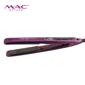 MAC Professional 2 in 1 Hair Straightener Curling Iron Keratin Treatment All Purple Custom Flat Iron