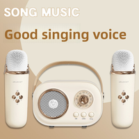 Mini Altavoz Portátil de Karaoke para Exteriores con Micrófono Inalámbrico, Subwoofer, Alto Volumen, Caja de Sonido, Regalo para Niños