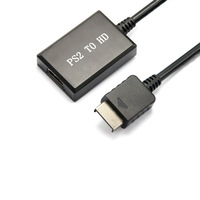 Adaptateur de manette USB PS2 vers HD avec construction en métal et plastique, compatible avec les contrôleurs de type PC et PS2