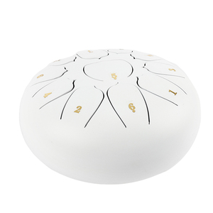 <span class=keywords><strong>10</strong></span>-дюймовый стальной барабан для языка, ручной барабан, 11-тональный ручной барабан с молотком, пальцами, медитация, Йога, ударный инструмент, белый - Product Image 3