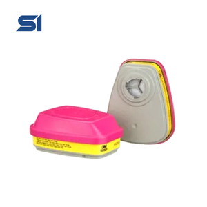Kartrid <span class=keywords><strong>Gas</strong></span> Multi-Vapor Pelindung Pernapasan Karbon Aktif 60928 P100 Filter Partikel Plastik untuk 3M Band - Product Image 2