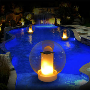 Venta caliente IP68 Impermeable Solar Powered Antorcha Llama Flotante LED Luz de mesa de <span class=keywords><strong>piscina</strong></span> - Product Image 2