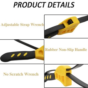 6inch Belt Wrench Oil Filter Strap <b>Spanner</b> Chain Wrench Strap Opener Adjustable Disassembly <b>Tool</b> - Product Image 4