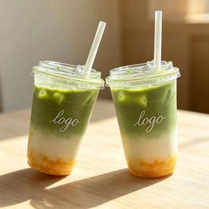Gobelets à café et à thé jetables en plastique PET transparent de 98 mm avec logo personnalisé, vente en gros d'usine, qualité alimentaire, très demandés - Product Image 4