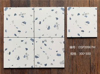 Style moderne Offre Spéciale 300x300mm Carreaux de sol en porcelaine aspect terrazzo mat, brique réfractaire et design antidérapant