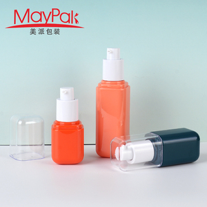 Flacon carré de luxe en PET 30ml 50ml 80ml vide pour cosmétiques, huile visage, nettoyant, gel, lotion, crème - Product Image 3