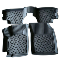 Karpet Mobil Kulit PVC 3D Mewah KADDEN Grosir, Tahan Air, Awet, Custom untuk SUZUKI Swift 2012-2015 Warna Hitam
