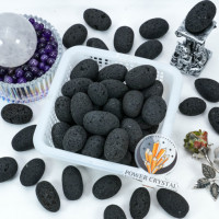 Pierres Roulées en Lave Volcanique Naturelle pour la Décoration Intérieure et l'Énergie Spirituelle – Vente en Gros de Pierres de Guérison en Cristal