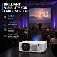 Proyector Profesional 3LCD de 7500 Lúmenes HDR10 con Entrada 4K para Salas de Reuniones y Aulas Universitarias