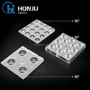 Lente Ottica HONJU HZ-5050-16H1-90D a 16 Perle, 90 Gradi, per Illuminazione Stradale, Trasmittanza 92%, 49.5x49.5mm, LED Industriale 125 - Product Image 4