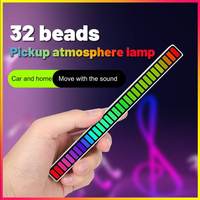 Lampe LED pour pare-brise de voiture Égaliseur sonore EL Neon Light Music Rhythm Flash Lamp RGB Rhythm Light Bar