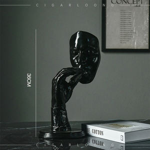 Scultura Artistica Creativa in Resina, Figura Astratta Retrò di Persona che Fuma, Decorazione per Soggiorno e Scrivania, Idea Regalo - Product Image 5