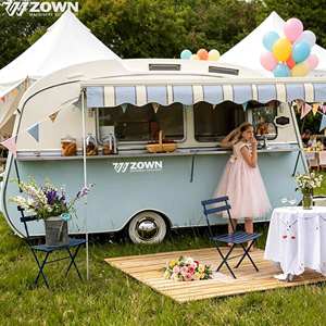 Compact Electric Food Cart 4 <b>Wheels</b> Mobile Snack Truck Hot Dog Ice Cream Vending Trolley for <b>Small</b> Business - Product Image 1
