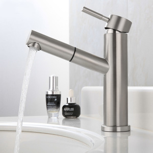 Grifo de Lavabo Hemans de Acero Inoxidable 304, 1 Manija, Válvula de Cerámica, Extraíble, para Agua Fría y Caliente, para Baño - Product Image 3