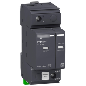อุปกรณ์ป้องกันไฟกระชากแบบโมดูลาร์ รุ่น 16330 PRD1 ของแท้ใหม่เอี่ยม - 1 ขั้ว + N - 350V - พร้อมระบบถ่ายโอนระยะไกล - Product Image 1