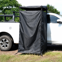 Tente de douche de camping imperméable 420D Oxford, support de toit en aluminium à poteau unique, abri d'intimité pour Overland 4x4