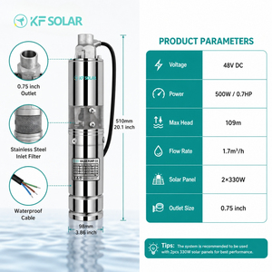 <span class=keywords><strong>Pompe</strong></span> à eau <span class=keywords><strong>solaire</strong></span> de surface KF Solar 0,7 CV, <span class=keywords><strong>pompe</strong></span> à eau <span class=keywords><strong>solaire</strong></span> 100 m pour bassin à poissons, agriculture, jardin - Product Image 3