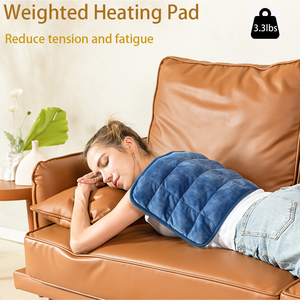 Portable 230V/120V Electric <b>Heating</b> <b>Pad</b> Soft Flannel Weighted Flannel <b>Back</b> Hot Therapy for Body Periodic Cramps Comfortable - Product Image 6