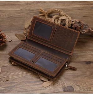 AndoBag Genuine Cow Leather <b>Retro</b> Long Wallets for Men Business Card Holder Large Capacity Man Clutch Purse Wallet <b>Phone</b> Bag1412 - Product Image 4