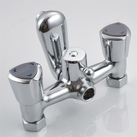 Ensemble de robinetterie de douche pour baignoire murale en alliage de zinc, mitigeur à double bouton