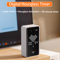 Minuteur numérique sablier à affichage LED, contrôle tactile, batterie rechargeable, compte à rebours de 1 à 99 minutes, écologique, utilisation facile
