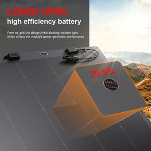 Panneau solaire flexible monocristallin en silicium à film mince de 210 W pour usage domestique, compatible avec le réseau électrique, enroulable pour station photovoltaïque de balcon - Product Image 3