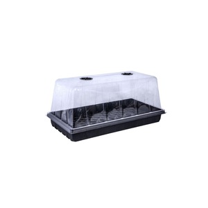 Plateau en <span class=keywords><strong>plastique</strong></span> réutilisable carré Boîte de culture de propagation de légumes de jardin avec couvercle Plateaux de pépinière <span class=keywords><strong>Semis</strong></span> non pliable - Product Image 2