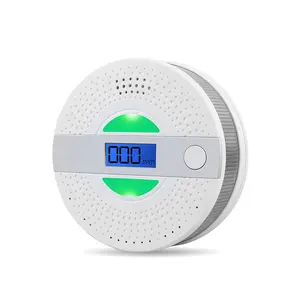 New Design 3 AAA Battery Smoke Alert Smoke Detector and Carbon Monoxide Fire Alarm Sensor with LCD Display