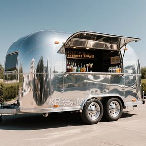 Nuevo Estilo de Carrito de Comida Móvil para Cerveza, Vino, Café, Bebidas, Aperitivos, Remolque de Concesiones - Product Image 2