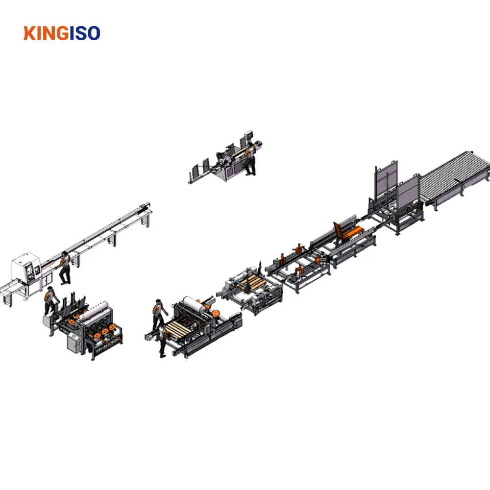 Kingiso Pallet gỗ đóng đinh máy tự động Châu Âu Pallet gỗ dây chuyền sản xuất cho nhà máy