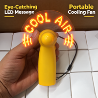 Ventilateur portable à LED programmable MoonlitGlow OEM ODM avec affichage personnalisé, idéal pour les événements, les cadeaux et la publicité