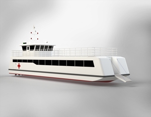 Bateau ambulance hospitalier en aluminium Grandsea 25m LCT, navire de secours, bateau personnalisé haute vitesse - Product Image 2