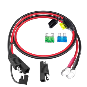 定制 SAE <span class=keywords><strong>2</strong></span>针快速断开连接器 18AWG 线束 带保险丝线束 电源线 - Product Image 4