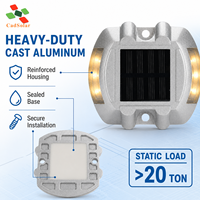 CadSolar CS-SR-801 Balise solaire bidirectionnelle 110 mm 6 LED IP68 pour la sécurité routière avec option de montage sur poteau