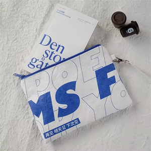 Pochette en Tyvek imprimée avec logo personnalisé MZ Sac en papier Dupont Tyvek à fermeture éclair Sac en Tyvek blanc étanche - Product Image 5