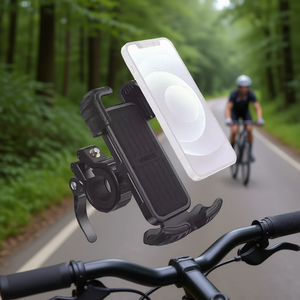 Support de téléphone portable réglable à 360 degrés pour vélo et moto avec clip antidérapant et coussinets en silicone, compatible avec iPhone et Gala - Product Image 2