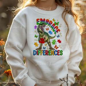 ドラゴン抱擁デザインデカール自閉症DTFアイロン乗り継ぎステッカーパーカーTシャツ - Product Image 6