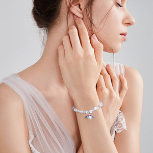 Colgante de murciélago para pulseras de plata 925 y brazaletes de cristal con cuentas de Halloween, accesorios de joyería de amatista cruda - Product Image 4