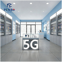 Magasin électronique moderne pour centre commercial Design d'intérieur Comptoir d'affichage de téléphone portable pour commerce de détail Meubles d'affichage de magasin de téléphonie mobile