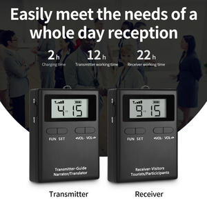 Sistema de Guía Turística Inalámbrico de Mano de Alquiler de 860-870 MHz con 20 Canales y Alcance de hasta 200 m para Visitas Guiadas - Product Image 3