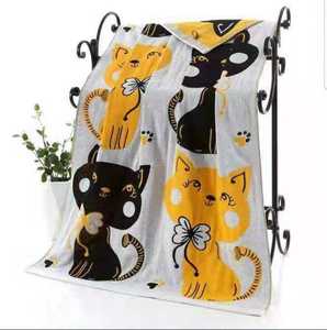 شخصية للرسوم المتحركة الروسية القط تصاميم الشاش فوط استحمام 100% القطن ، 70x140cm - Product Image 1