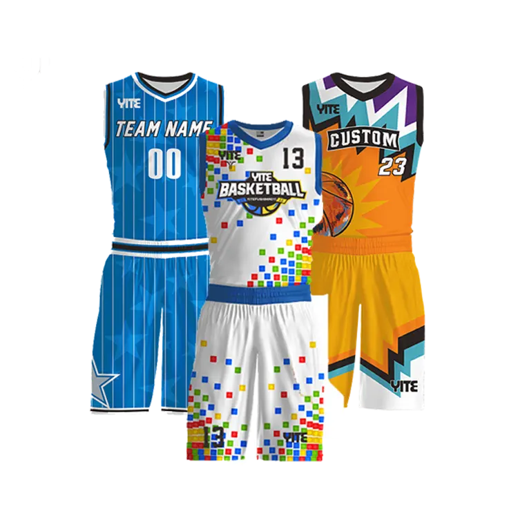 Aangepaste Basketbaluniform Voor Kinderen Omkeerbaar Basketbaluniform Volledig Team Basketbaluniform