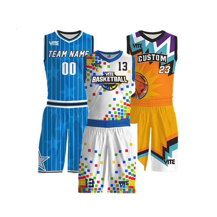 custom kids basketball uniform set reversible basketball uniform full team basketball uniform