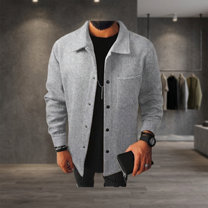 Blouson de moto décontracté pour homme 2026, coupe-vent, couleur unie, avec fourrure de lapin sur le devant, idéal pour l'hiver et les affaires transfrontalières - Product Image 3