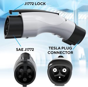Adaptateur de charge <span class=keywords><strong>Tesla</strong></span> vers SAE J1772 Max 40A 250V Charge rapide portable, Compatible avec <span class=keywords><strong>Tesla</strong></span> Wall Box Chargeur de destination - Product Image 1