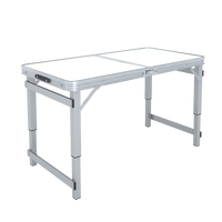 Table pliante portable pour l'extérieur, mobilier de banquet, restauration, barbecue, camping, pique-nique, blanche, rectangulaire, moderne, 1 pièce, 6 pieds