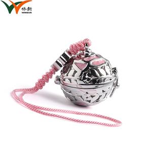 Fashion Souvenir Globe Shape Pink Pendant Silver Metal Car <b>Diffuser</b> - Product Image 2