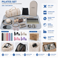 Ensemble de fitness pour la maison avec haltères en silicone personnalisables, tapis de yoga, accessoires de yoga et pilates, kit de pilates
