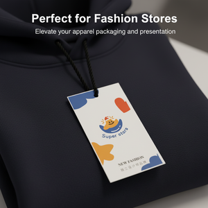 Étiquette de vêtement de luxe imprimée imperméable professionnelle, papier artistique personnalisé pour vêtements, chaussures et sacs - Product Image 3